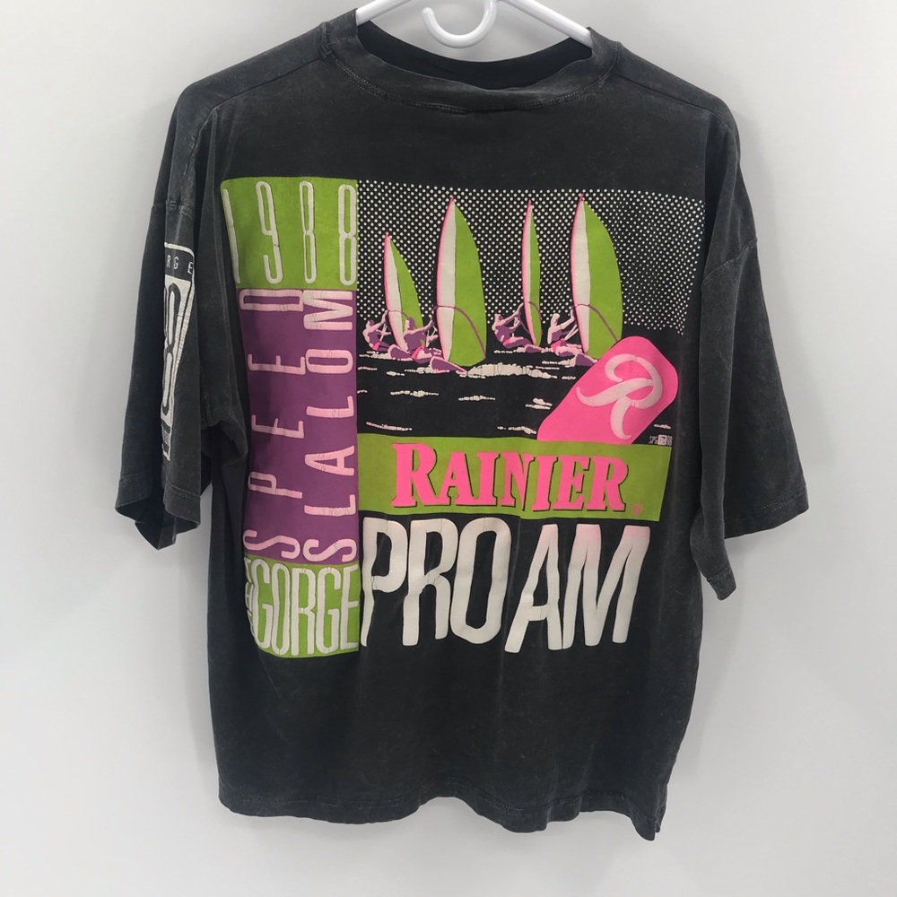 Vintage 80s Graphic Tee Small Marathon Single Stitch